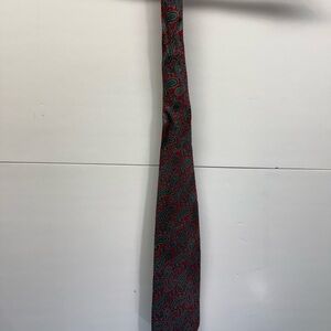 Men's Paisley Silk-Blend Tie in Red and Green